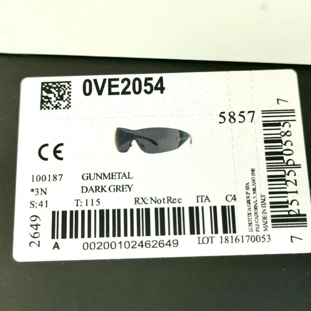 Versace Men's Black Red Shield Sunglasses